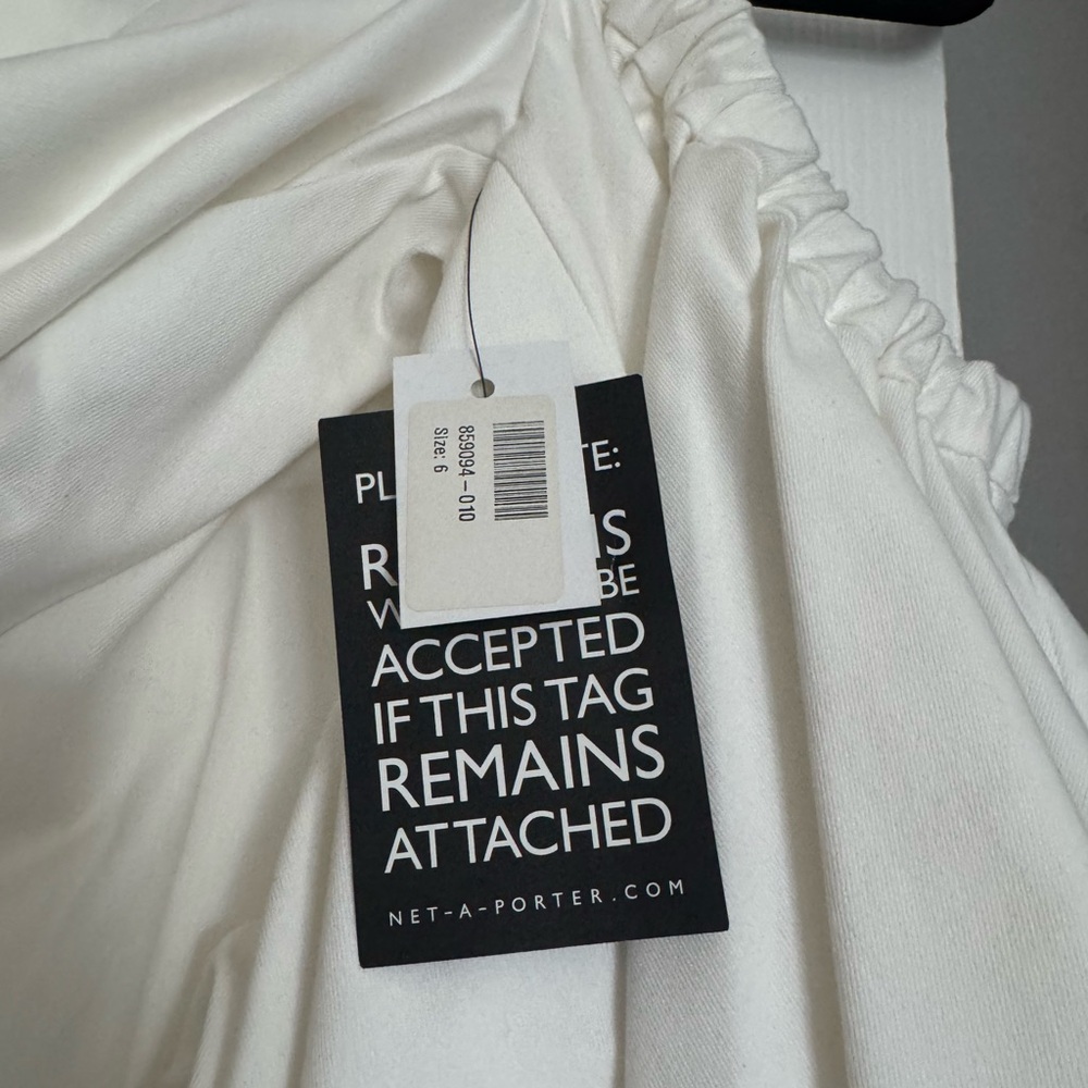 ELLERY White Ruffled Cold Shoulder Top - Picture 8 of 10